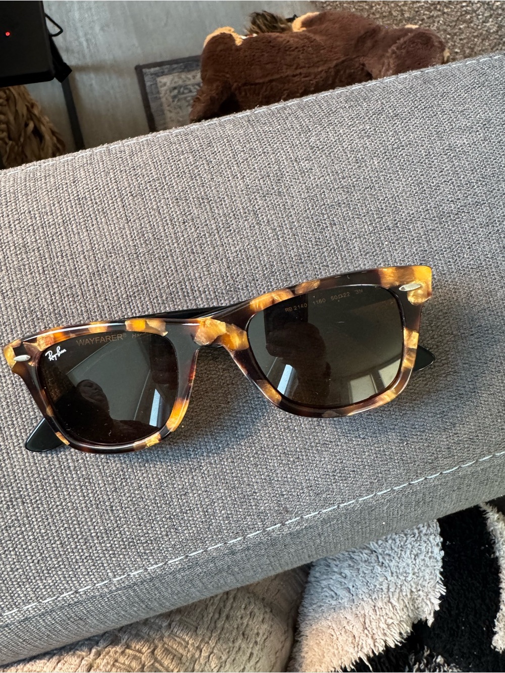Ray-Ban Wayfarer Tortoiseshell Frame with Dark Lenses